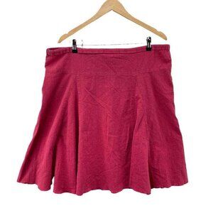 J. Jill Skirt Womens Large Pink Crinkle‎ 100% Linen Drawstring Waist Midi Length